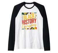 Design per la Celebrazione della Storia Nera Maglia con Maniche Raglan
