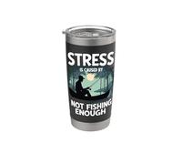 Design per la pesca antistress che non pesca abbastanza umorismo Bicchiere termico in acciaio inox doppia parete
