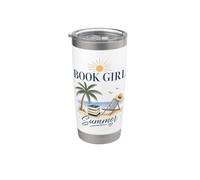 Design per le vacanze al mare per gli amanti dei libri Bicchiere termico in acciaio inox doppia parete
