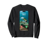 Design per Pesca al Salmone in Arrivo per Pescatori Fish Master Felpa