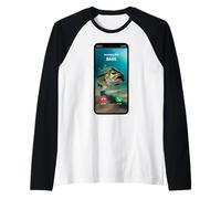 Design per Pesca alla spigola in Arrivo per Pescatori Fish Master Maglia con Maniche Raglan