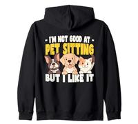 Design per pet sitter divertente cane gatto sitter Felpa con Cappuccio