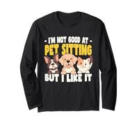 Design per pet sitter divertente cane gatto sitter Maglia a Manica