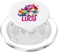 Design personalizzato con nome Lucy Unicorn PopSockets PopGrip per MagSafe