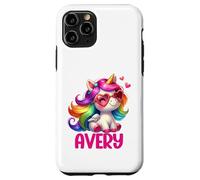 Design personalizzato con nome unicorno Avery Custodia per iPhone 11 Pro