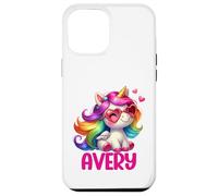 Design personalizzato con nome unicorno Avery Custodia per iPhone 12 Pro Max