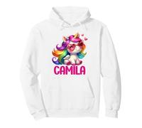 Design Personalizzato con Nome Unicorno Camila Felpa con Cappuccio