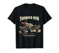Design Personalizzato per Auto Hot Rod Thunder-Rod Warbird Fighter Plane Maglietta