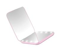 Design pieghevole per il trucco con ingrandimento 2x e luce LED naturale per un controllo cosmetico preciso con luce LED