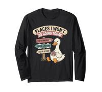 Design Places I Won't Be Going Today Lazy Duck Maglia a Manica