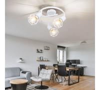 Design plafoniera sala da pranzo faretto tondo lampada spot gabbia regolabile bianco