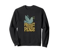 Design Protect Your Peace Positive Mindful Citazione Calm Vibes Felpa