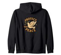 Design Protect Your Peace Positive Mindful Citazione Calm Vibes Felpa con Cappuccio