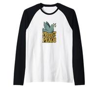 Design Protect Your Peace Positive Mindful Citazione Calm Vibes Maglia con Maniche Raglan