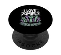 Design raccapricciante dei non morti di I Love Zombies PopSockets PopGrip Adesivo