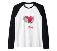 Design Remembrance e My Husband Has Wings Heart Maglia con Maniche Raglan