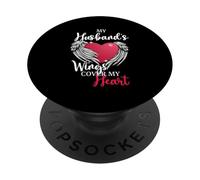 Design Remembrance e My Husband has Wings Heart PopSockets PopGrip Adesivo