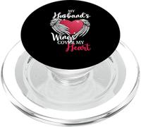 Design Remembrance e My Husband has Wings Heart PopSockets PopGrip per MagSafe