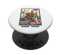 Design retrò a base di pesce alimentato dallo street food di Bangkok PopSockets PopGrip Adesivo