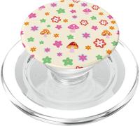 Design retrò a forma di fungo con fiori e cottagecore PopSockets PopGrip per MagSafe