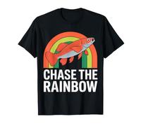 Design retrò a Forma di Pesce «Chase The Rainbow» Maglietta