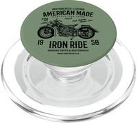 Design retrò americano vintage stile moto PopSockets PopGrip per MagSafe