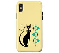 Design retrò Atomic Era Mid Century Kitty Cat Star Boomerang Custodia per iPhone X/XS