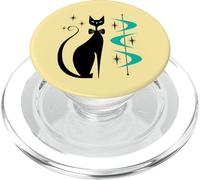 Design retrò Atomic Era Mid Century Kitty Cat Star Boomerang PopSockets PopGrip per MagSafe