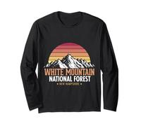 Design Retro Avventura nel Parco Nazionale White Mountain Maglia a Manica