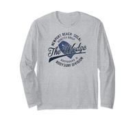 Design Retro Bodyboard e Onde Effetto Vintage Maglia a Manica