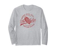 Design Retro Bodyboard e Onde Effetto Vintage Maglia a Manica
