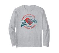 Design Retro Bodyboard e Onde Effetto Vintage Maglia a Manica