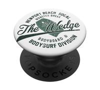 Design Retro Bodyboard e Onde Effetto Vintage PopSockets PopGrip Adesivo