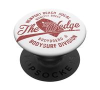 Design Retro Bodyboard e Onde Effetto Vintage PopSockets PopGrip Adesivo
