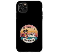 Design retrò con scritta "No Crying on the yacht" Custodia per iPhone 11 Pro Max