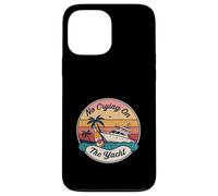 Design retrò con scritta "No Crying on the yacht" Custodia per iPhone 13 Pro Max