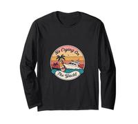 Design retrò con scritta "No Crying on the yacht" Maglia a Manica