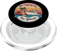 Design retrò con scritta "No Crying on the yacht" PopSockets PopGrip per MagSafe