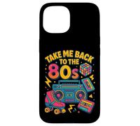 Design retrò con scritta "Take Me Back to the 80s" Custodia per iPhone 15
