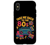 Design retrò con scritta "Take Me Back to the 80s" Custodia per iPhone X/XS
