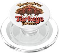 Design retrò con tacchini del Ringraziamento per sempre PopSockets PopGrip per MagSafe