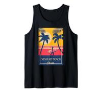 Design retrò da Spiaggia per surfisti di Siesta Key Beach Florida Canotta