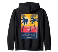 Design retrò da Spiaggia per surfisti di Siesta Key Beach Florida Felpa con Cappuccio
