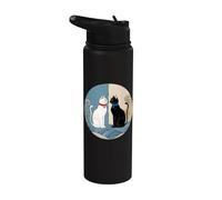 Design retrò del cerchio di Harmony Cats Stainless Steel Insulated Water Bottle
