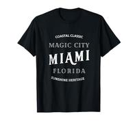 Design retrò della Curva di Miami Florida, magia Minimalista Maglietta