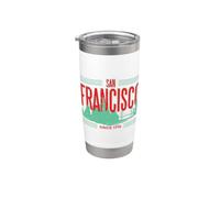 Design retrò di San Francisco dal 1776 Skyline Travel Design Bicchiere termico in acciaio inox doppia parete