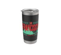 Design retrò di San Francisco dal 1776 Skyline Travel Design Bicchiere termico in acciaio inox doppia parete