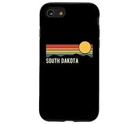 Design retrò in stile tramonto del South Dakota USA Custodia per iPhone SE (2020) / 7 / 8