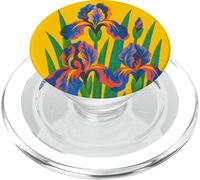 Design retrò iris floreale per giardinieri arte botanica vintage PopSockets PopGrip per MagSafe