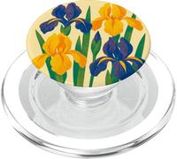 Design retrò iris floreale per giardinieri arte botanica vintage PopSockets PopGrip per MagSafe